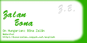 zalan bona business card
